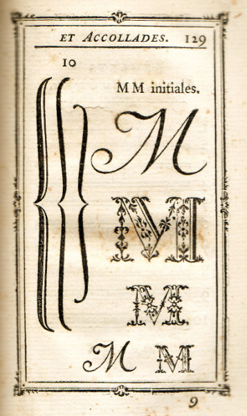Seite aus Pierre Simon Fournier le jeune: Manuel typographique, utile Aux Gens de Lettres, Paris, 1764 und 1768. Initialen aus Fournier
