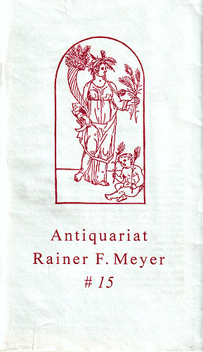 Katalog Nr. 15 Antiquariat Rainer Friedrich Meyer