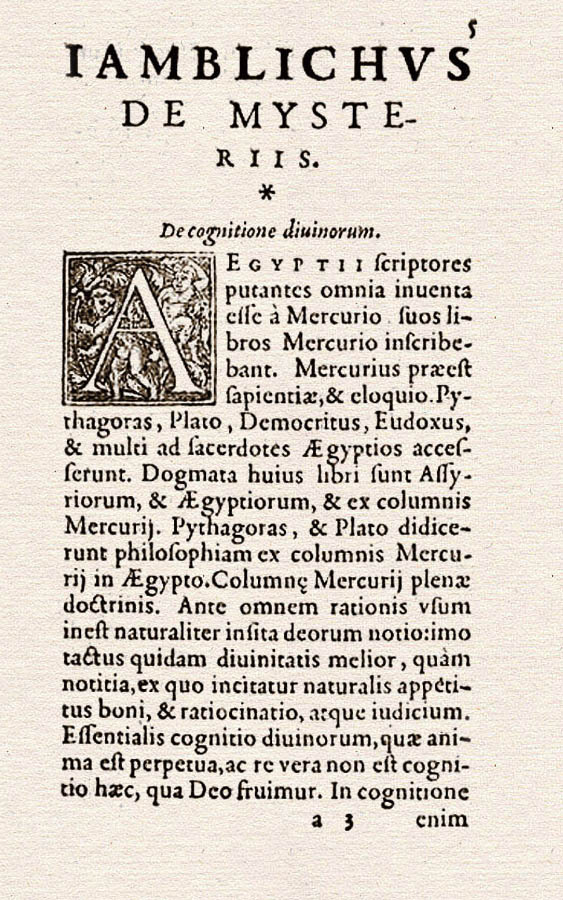 Jamblichus, Proclus, Porphyrius, Psellus, & Hermes Trismegistus, 1570