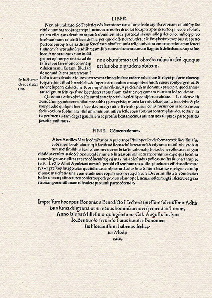 Apuleius & Filippo Beroaldo, 1500